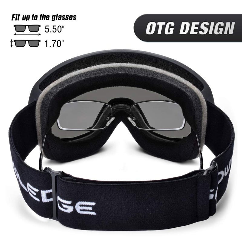 Snowledge Ski Snow Goggles for Men Women With UV Protection, Anti-Fog Dual Lens for Skiing Snowboarding - Image 3